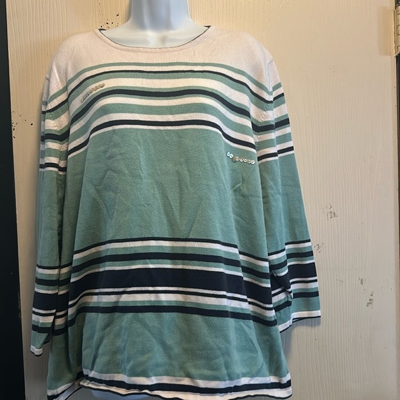 Alfred dunner Sweaters - Alfred Dunner Striped Sequin Embellished Sweater -Size 2XL - Excellent Condition